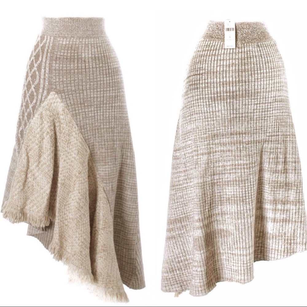 ANTHROPOLOGIE ELENE ASYMMETRICAL SWEATER SKIRT - Picture 4 of 7